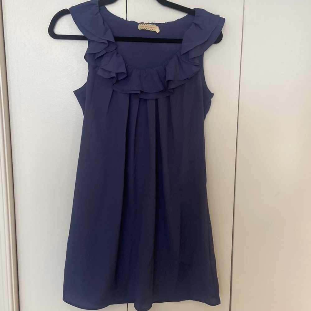Navy blue flowy dress